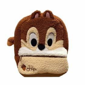 Mochila Peluche Caricatura Chip Ardillas Felpa Espalda Escolar