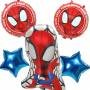 Set 5 Globos Metálico Superhéroe Película Hombre Araña Fiesta y Decoración