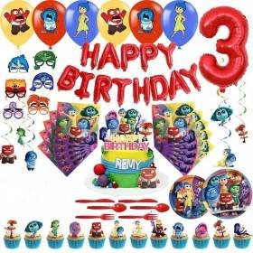 Kit Fiesta Cumpleaños Intensamente Vasos 10 Invitados Suministros Cumpleaños