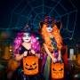 2 Bolsas Dulces Halloween Luz LED Truco o Trato Cubo Calabaza Grandes Niños