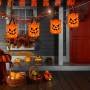 2 Bolsas Dulces Halloween Luz LED Truco o Trato Cubo Calabaza Grandes Niños