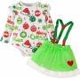 Mameluco Pijama  Navidad Vestido Grinch Verde Kawaii Disfraz