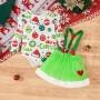 Mameluco Pijama  Navidad Vestido Grinch Verde Kawaii Disfraz