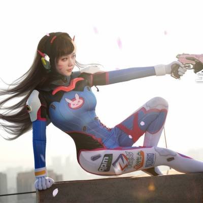 Disfraz Sexy Cosplay Overwatch DVa Traje Zentai Halloween