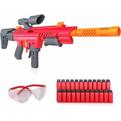 Pistola Lanzador Dart Zone MAX Stryker Ultimate Dart Blaster Rojo