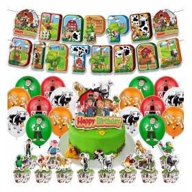 Set 16 Globos Látex Caricatura Granja Zenon Bartolito Letrero Fiesta y Decoración
