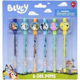 Innovative Designs Bluey Juego 6 bolígrafos Gel de Colores Oficial Innovative Designs Bluey Juego 6 bolígrafos Gel de Colores Oficial