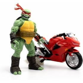 Figura Colección TMNT BST AXN + Vehicle Raphael con Motocicleta Roja Original Regalo Figura Colección TMNT BST AXN + Vehicle Raphael con Motocicleta Roja Original Regalo