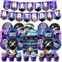 Set 16 Globos Látex Videojuegos Fortnite Letrero Fiesta y Decoración