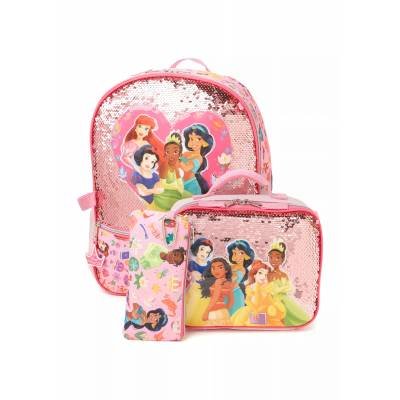 Mochila Original Princesas Cenicienta Ariel Piezas Backpack Set Lonchera Termica