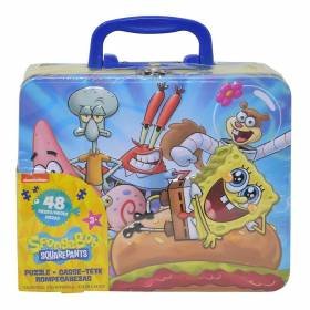 Lonchera Spongebob Bob Esponja Tin Rompecabezas 48 Piezas