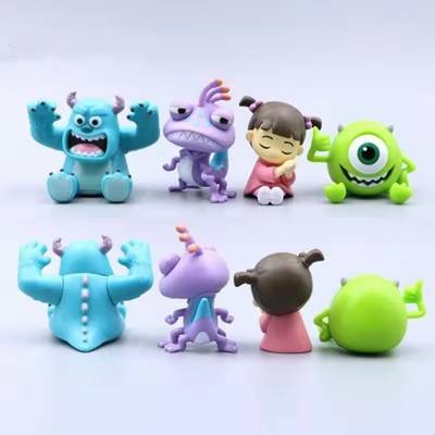 4 Figuras Colección Pelicula Monster Inc Randall Sully Boo Kawaii Set Regalo