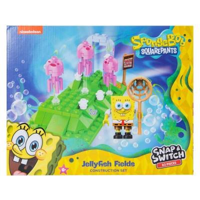 Bob Esponja Set Bloques Figuras Oficial Jellyfish Construcción Regalo Niños