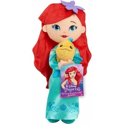Peluche Original Disney Princess Lil' Friends Ariel & Flounder Muñeco de Peluche de 36,9 cm
