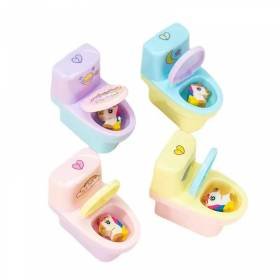 5 Nuevo Sacapuntas Inodoro Goma Unicornio Un Orificio Mejorado Plástico Manual