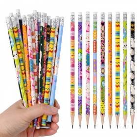 20 Lapices Madera Diferentes Diseños Escribir Dibujos Regalo Niños Recuerdos Fiesta