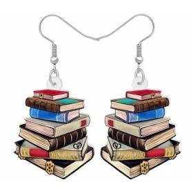 Aretes Pendientes Libros Acomodados Moda Fiesta Regalo Aretes Pendientes Libros Acomodados Moda Fiesta Regalo