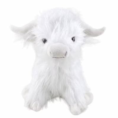 Peluche Colección Vaca Highland Blanca 25cm Felpa Juguetes Niños