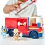 Bluey Firetruck bomberos de Bingo y Bob Bilby Levanta Escalera, Gira y Despliega la Manguera Incluye Hoja Adhesiva