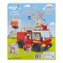 Bluey Firetruck bomberos de Bingo y Bob Bilby Levanta Escalera, Gira y Despliega la Manguera Incluye Hoja Adhesiva