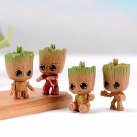 4 Figuras de Coleccion Pelicula Marvel Groot Animado