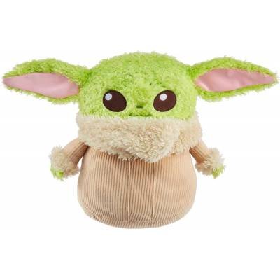 Mattel Juguetes Star Wars Felpa Grogu Suave y Esponjosa,Mano de Empuje Sonido