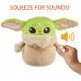 Mattel Juguetes Star Wars Felpa Grogu Suave y Esponjosa,Mano de Empuje Sonido
