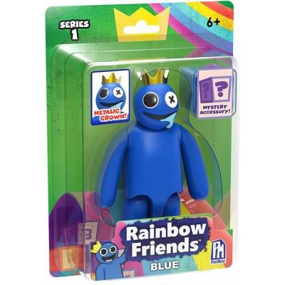Rainbow Friends Figura de Acción Azul Posable 5 pulgadas de alto Serie 1