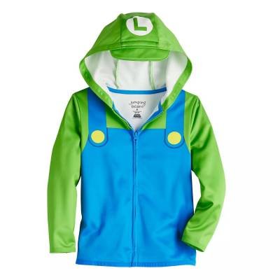 Sudadera Polar Gráfica Capucha y Disfraz Super Mario Luigi Jolly Vibes Niños