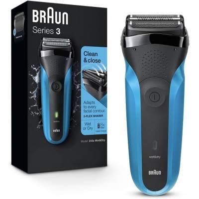Braun Afeitadora Eléctrica Hombre Recargable, Húmeda y Seca Azul Máquina Afeitar 310S