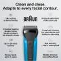 Braun Afeitadora Eléctrica Hombre Recargable, Húmeda y Seca Azul Máquina Afeitar 310S