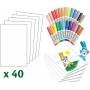Crayola Juego 65 Mini Marcadores Chirridos Lavables Niños Libros de Colorear Actividades Viaje