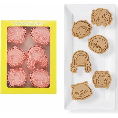 Cortador de Galletas Anime Demon Slayer 6 Piezas Dibujos Animados Molde
