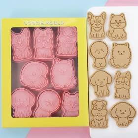 Cortador de Galletas Animal Perros 8 Piezas Dibujos Animados Molde