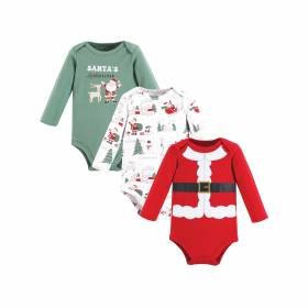 Child Set 3 Piezas Pañalero Manga Larga Mamelucos Navidad Santa Child Set 3 Piezas Pañalero Manga Larga Mamelucos Navidad Santa