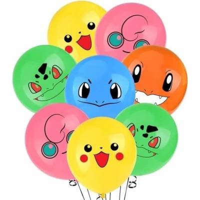 Juego 10 Globos Látex Pokemon Fiesta Modelo 2