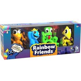 Rainbow Friends Minifigura de Neón Paquete de 4 Serie 2 Medida 2.5in Rainbow Friends Minifigura de Neón Paquete de 4 Serie 2 Medida 2.5in