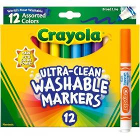 Crayola 12 Ct Ultra Clean Washable Markers Unidades Arte Escuela
