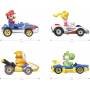 Hot Wheels Vehículo Juguete Paquete 4 Personajes Mario Kart