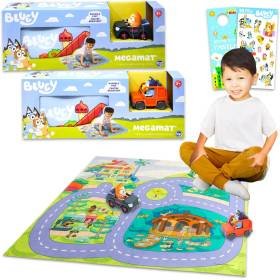 1 Vehículo Bluey Play Mat Alfombrilla Bluey o Bingo con Vehículo Pegatinas Bluey y más 1 Vehículo Bluey Play Mat Alfombrilla Bluey o Bingo con Vehículo Pegatinas Bluey y más