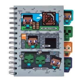 Libreta Cuaderno Minecraft  Multi Tab Journal Pestañas 9in