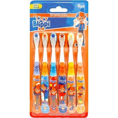 Brush Buddies Blippi Cepillos de Dientes Manuales Niños pequeños de 2 a 4 años