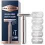 King C. Gillette Maquinilla de Afeitar de Doble Filo Mango Cromado 5 Repuestos