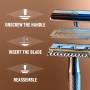 King C. Gillette Maquinilla de Afeitar de Doble Filo Mango Cromado 5 Repuestos