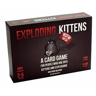 Exploding Kittens Juego de Cartas Edición NSFW Contenido Explícito para Adultos de 2 a 5 Jugadores