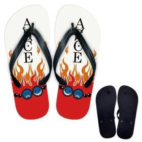 Sandalias Chanclas Playa Anime One Piece Kawaii Verano Exterior Playa Ace
