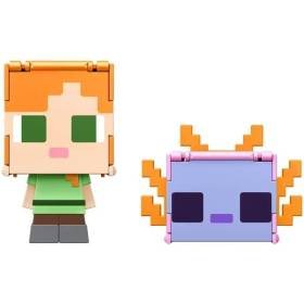 Figura Colección Minecraft Flippin' Figs Alex & Axolotl