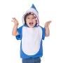 Sudadera Chaqueta Niños Disfraz Tiburón Azul Gris