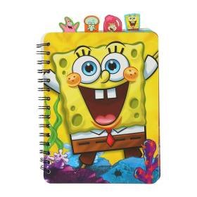 Libreta Cuaderno Diario Bob Esponja Multi Tab Journal Pestañas 9in