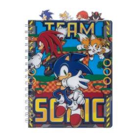 Libreta Cuaderno Sonic The Hedgehog Multi Tab Journal Pestañas 9in